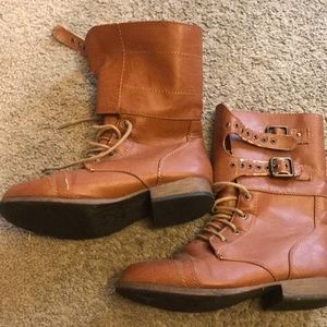 Brown Buckle Boots